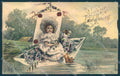 Animals Jack Russell Dog Girl Flowers Relief serie 655 cartolina postcard TW1059 – fronte