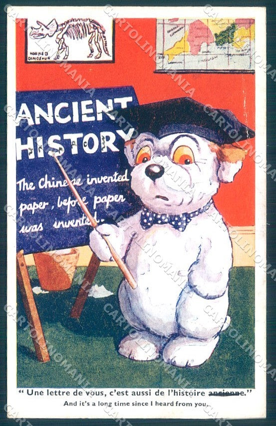 Animals Dog Comic serie 41 ABRADED cartolina postcard TW1082 – fronte