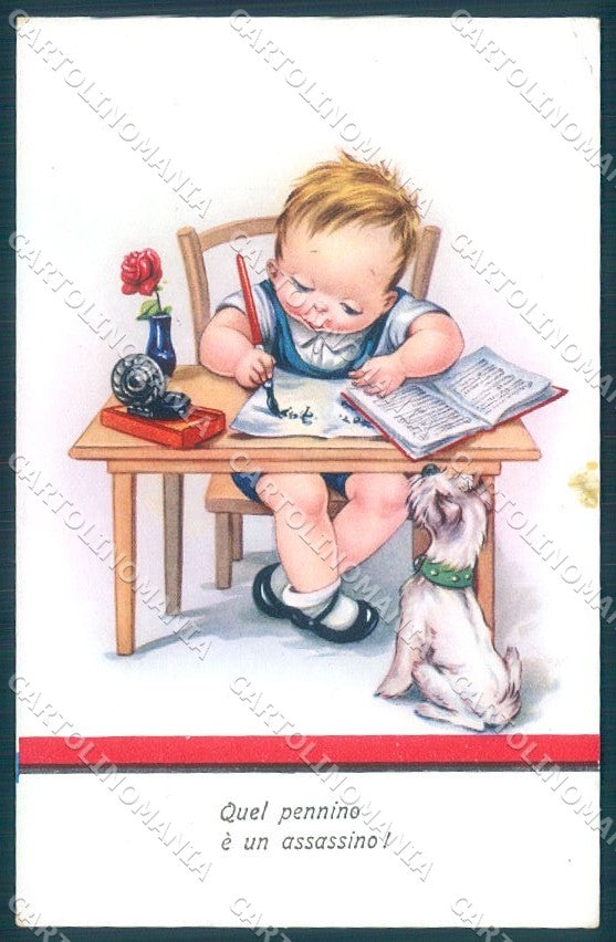 Animals Sealyham Terrier Dog Baby serie 2120 GLUE CREASE postcard TW1104 – fronte