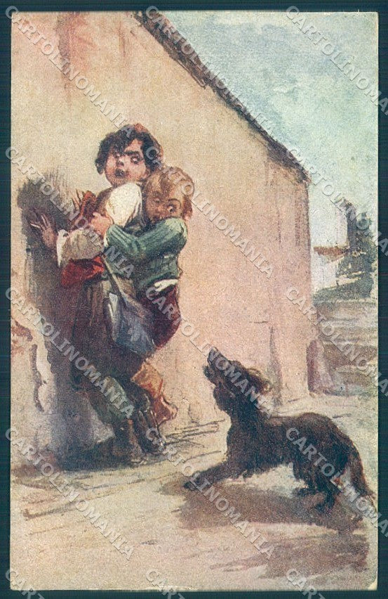 Animals Dog Children serie 498 cartolina postcard TW1108 – fronte