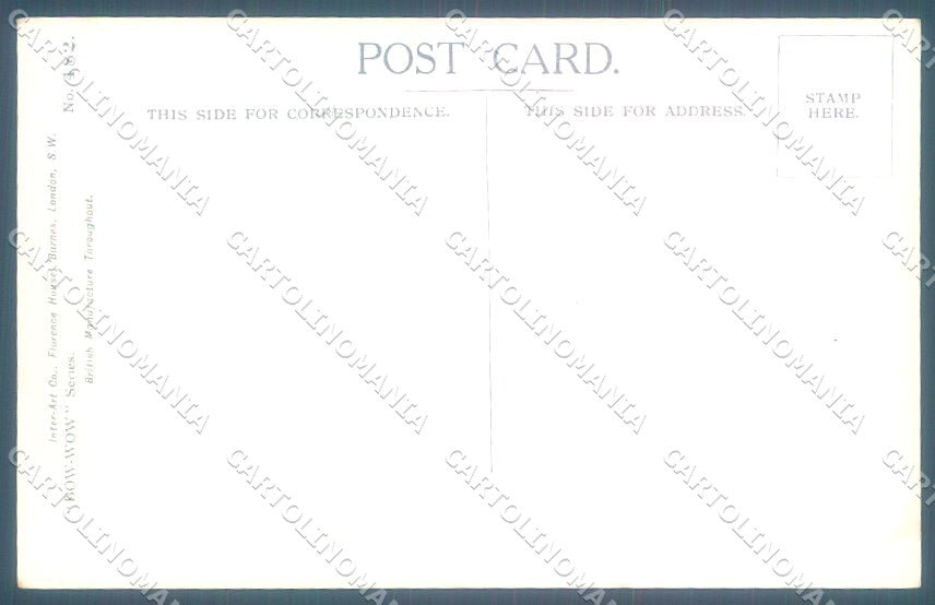 Animals Dog Bulldog Comic Inter-Art serie Bow Wow 482 cartolina postcard TW1163 – retro