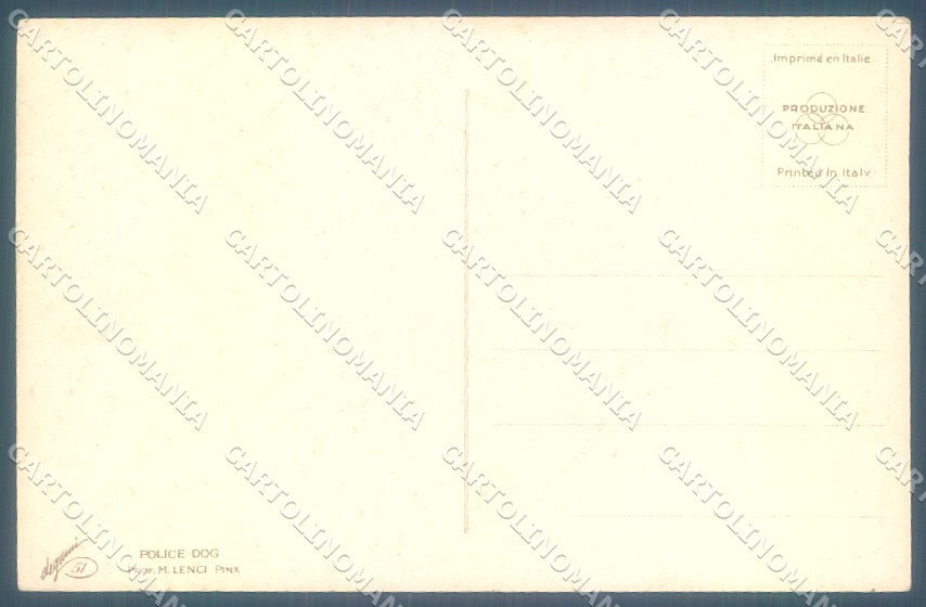 Animals Dog German Shepherd Professor Lenci Degami 51 cartolina postcard TW1182 – retro