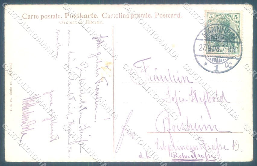 Animals Reichert ? Dog Saint Bernard TSN serie 707 cartolina postcard TW1312 – retro