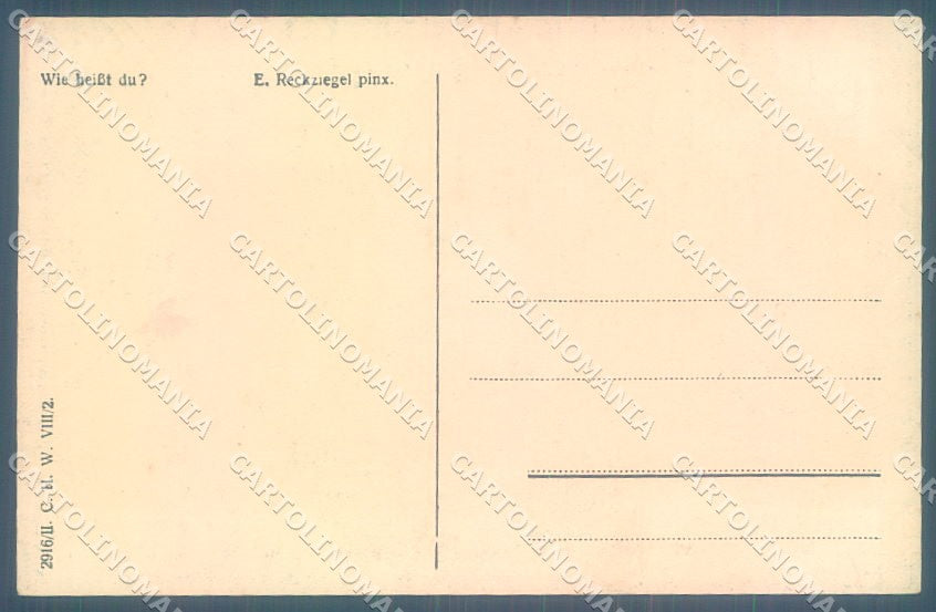 Animals Reckziegel Dog Puppy Child serie 2916-11 cartolina postcard TW1348 – retro
