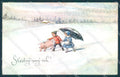 Artist Signed Frank New Year Pig Child serie 507/IV cartolina postcard TW1399 – fronte