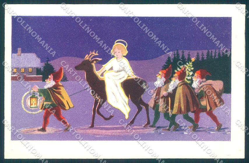 Christmas Baby Jesus Gnome cartolina postcard TW1465 – fronte