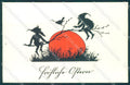 Easter Egg Gnome Bird Silhouette serie 36-565 cartolina postcard TW1467 – fronte