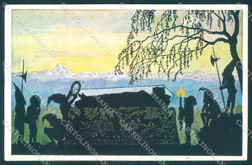 Artist Signed Commichau Fairy Tales Snowhite Gnome serie 547 postcard TW1468 – fronte