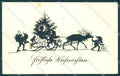 Artist Signed Allmayer Gnome Silhouette Christmas Jesus Tree Sleigh pc TW1482 – fronte