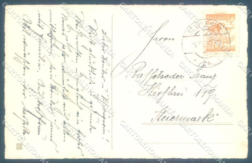 New Year Gnome Pig Four Leaf Clover Pittius cartolina postcard TW1487 – retro