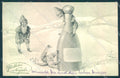 New Year Gnome Four Leaf Clover Toasting VK Vienne 5282 postcard TW1497 – fronte