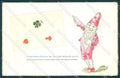 Greetings Augurali Gnome Letter Mushroom Four Leaf Clover ABRADED pc TW1504 – fronte
