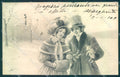 Artist Signed J Streyc Pig Lady Man VK Vienne 5001 cartolina postcard TW1539 – fronte
