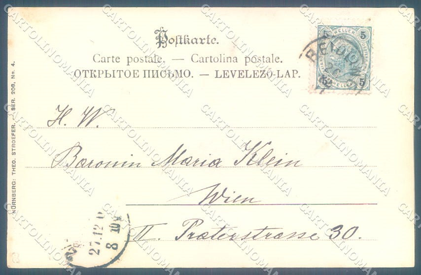 Artist Signed Lady Pig Theo Stroefer 206-4 cartolina postcard TW1573 – retro