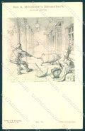 Artist Signed Hendschel Pig Man Skizzenbuch serie 91 cartolina postcard TW1594 – fronte