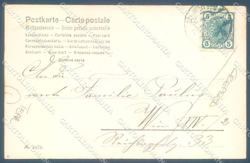 Artist Signed Scolik Toasting Lady Pig serie 1076 CREASED TEAR postcard TW1619 – retro