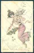 Artist Signed Year Lady Pig Mushroom Four Leaf Clover PFB serie 1940 pc TW1623 – fronte