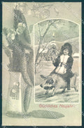 Artist Signed New Year Child Pig BKWI 2670-3 cartolina postcard TW1637 – fronte