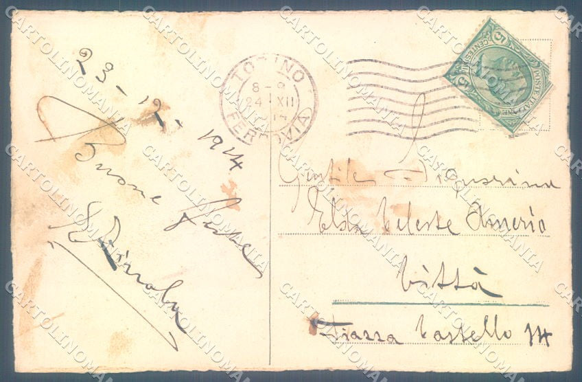 Greetings Augurali Gnome Horseshoe cartolina postcard TW1664 – retro