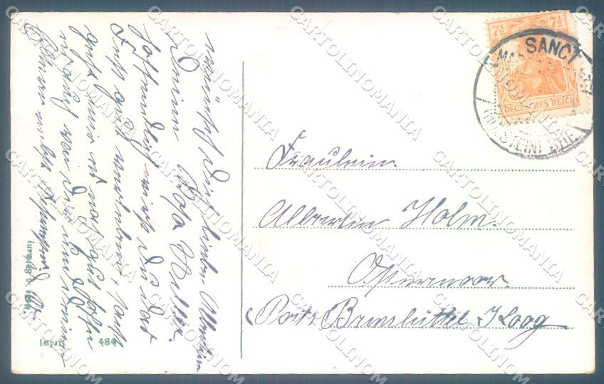 Greetings New Year Gnome serie 484 cartolina postcard TW1669 – retro