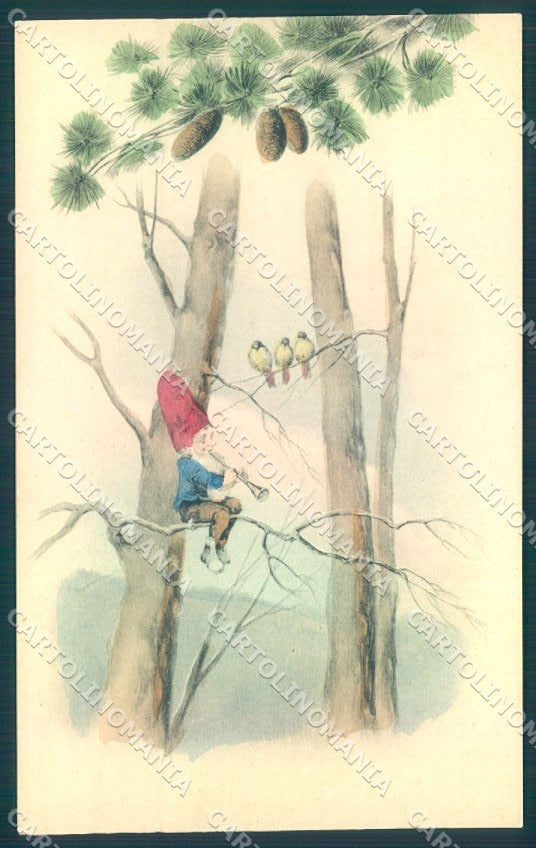 Artist Signed Gnome Playing Instrument RFW serie 141 cartolina postcard TW1676 – fronte