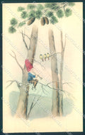 Artist Signed Gnome Playing Instrument RFW serie 141 cartolina postcard TW1676 – fronte