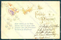 Greetings Augurali Pfingsten Gnome Butterfly Flower serie 137 Relief pc TW1699 – fronte