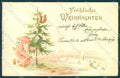 Greetings Christmas Gnome Squirrel Erika 425 Relief cartolina postcard TW1705 – fronte