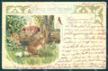 Artist Signed TV Easter Egg Hare Gnome CREASE cartolina postcard TW1714 – fronte