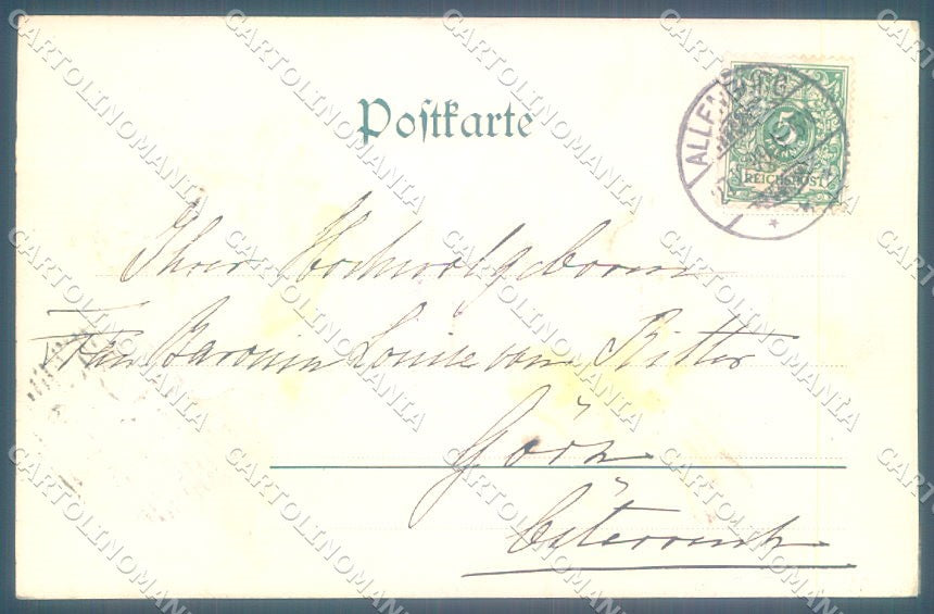 Greetings New Year 1900 Gnome Relief serie 63 cartolina postcard TW1716 – retro