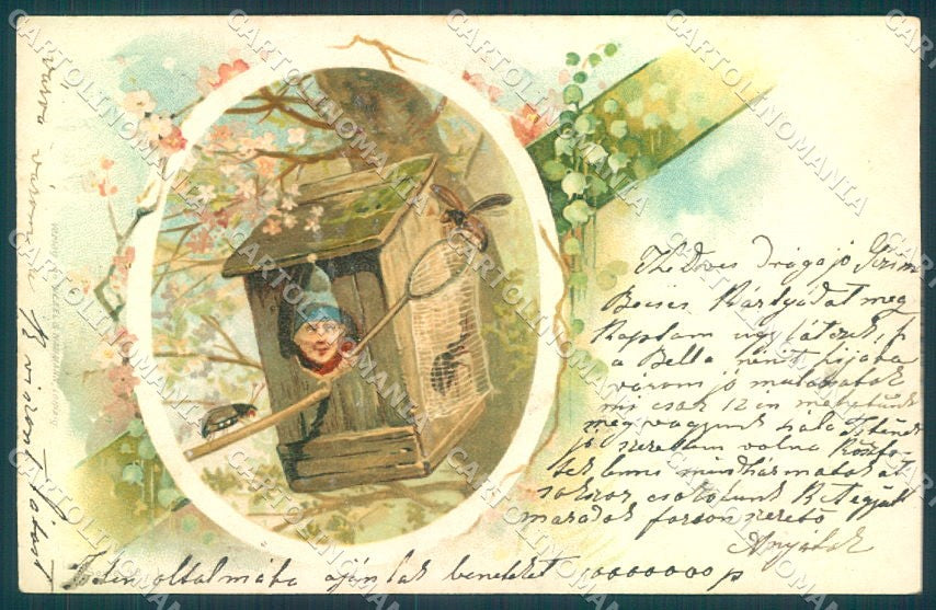 Greetings Gnome Net Pfingsten Wezel Naumann serie 48 postcard TW1719 – fronte