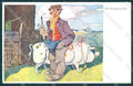 Artist Signed Pig Man Medal BKWI 267-6 Die PreisgeKronte postcard TW1727 – fronte