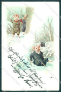 Animals Dressed Pig Boehme 732 cartolina postcard TW1731 – fronte