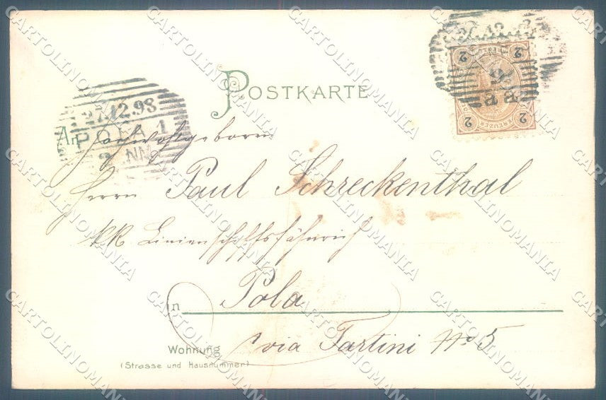 Greetings New Year Gnome Zieher 36 CORNER CREASE cartolina postcard TW1744 – retro