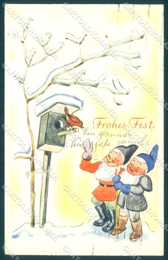 Greetings Gnome Bird House cartolina postcard TW1753 – fronte