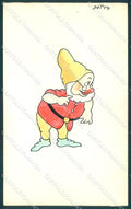 Artist Signed Hand Painted 10x16 cm Snowhite Gnome Dotto cardboard TW1759 – fronte