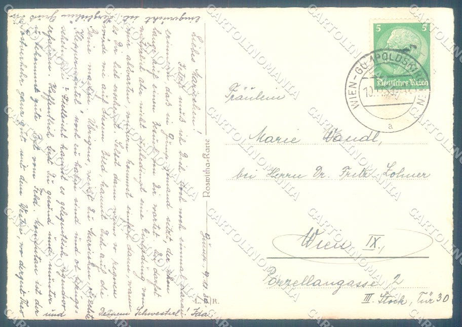 Artist Signed Gnome Rain Umbrella FG LBR 89 cartolina postcard TW1783 – retro