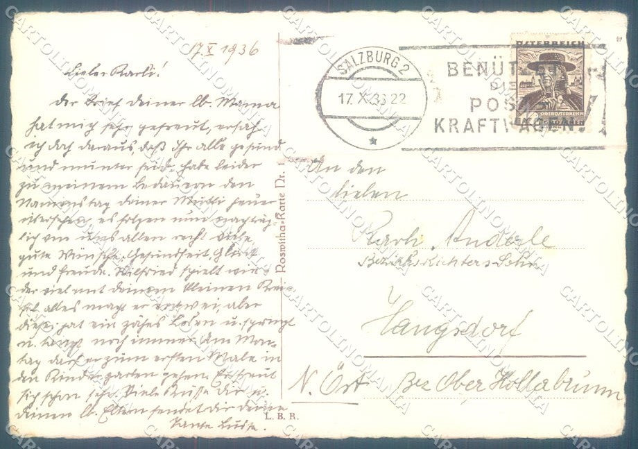 Artist Signed Gnome Die Muhle FG LBR cartolina postcard TW1784 – retro