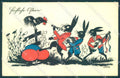 Artist Signed Lhota Easter Dressed Hare Egg Rooster 40-576 Silhouette pc TW1799 – fronte