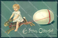 Greetings Easter Egg Hare Child Relief cartolina postcard TW1804 – fronte