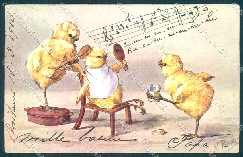 Artist Signed Parker Humanized Dressed Chick Make up MM Vienne CREASED pc TW1842 – fronte