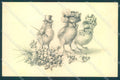 Greetings Easter Dressed Chick Violet MM Vienne 442 cartolina postcard TW1843 – fronte