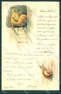 Artist Signed Chick Snail serie 1128 cartolina postcard TW1853 – fronte
