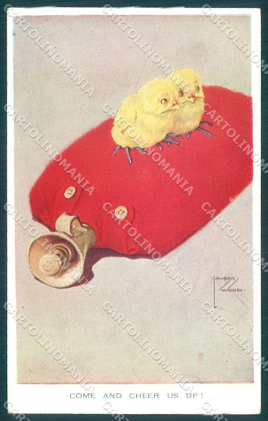 Artist Signed Lawson Wood Chick Valentines 1328 CORNER CREASE postcard TW1865 – fronte