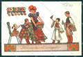 Artist Signed Easter Egg Children Lady cartolina postcard TW1870 – fronte