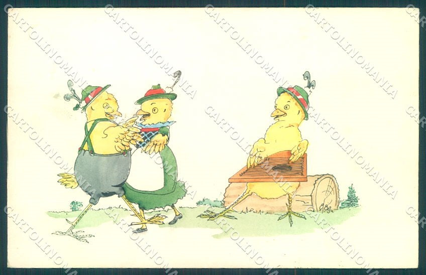 Artist Signed Humanized Dressed Chick HHiW 736 WRINKLES postcard TW1876 – fronte