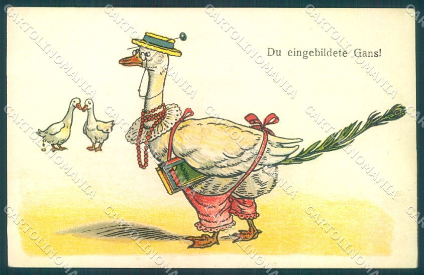 Artist Signed Dressed Goose Medicin serie 852 cartolina postcard TW1893 – fronte