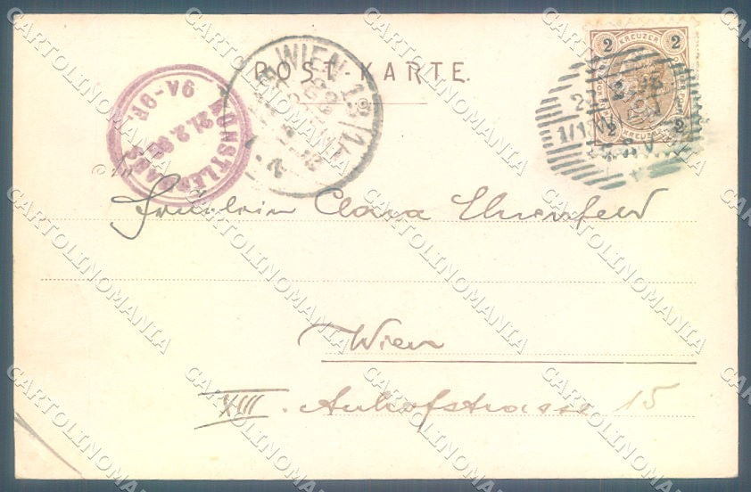 Artist Signed Monkey CORNER CREASE cartolina postcard TW1899 – retro