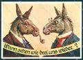 Artist Signed Dressed Donkey Emil Kohn serie 287 FG cartolina postcard TW1913 – fronte