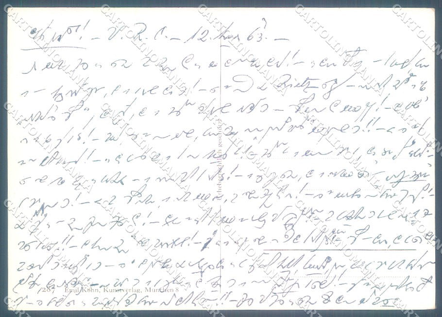 Artist Signed Dressed Donkey Emil Kohn serie 287 FG cartolina postcard TW1913 – retro
